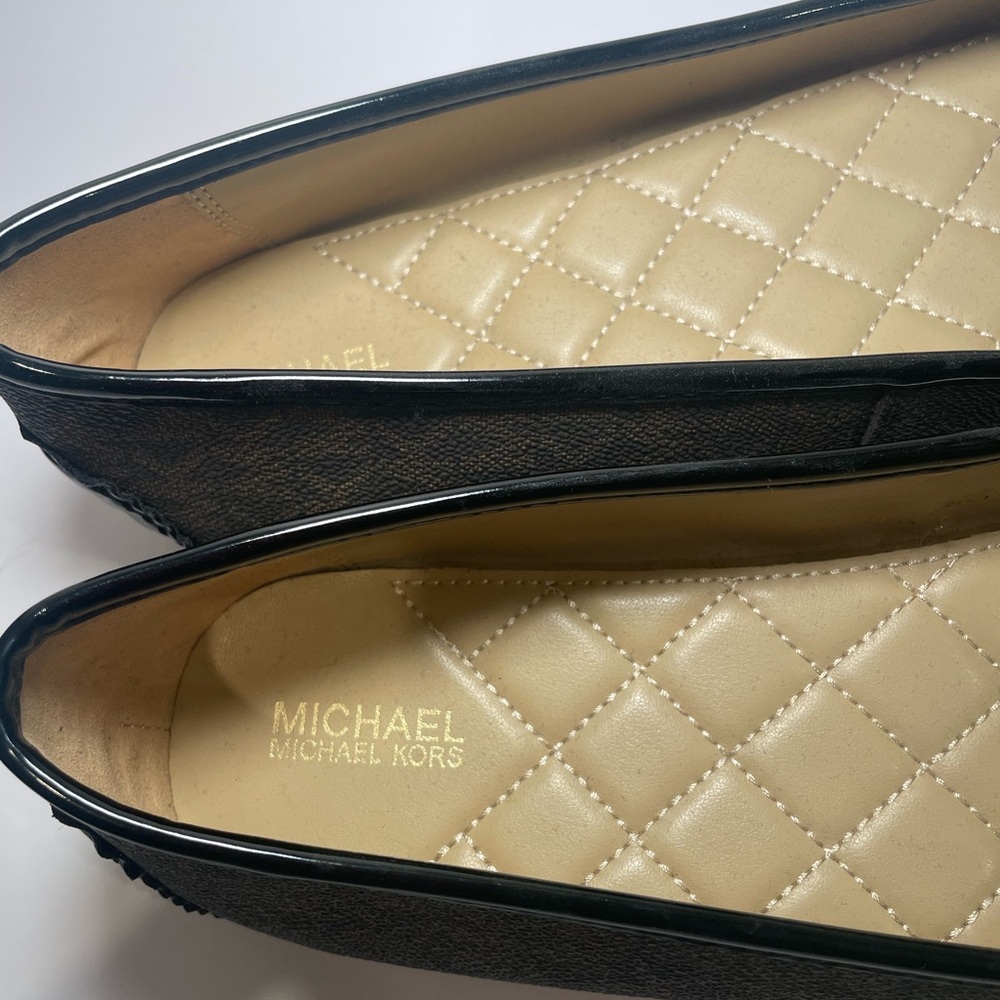 Michael Kors Women's Brown and Gold Loafers - Picture 3 of 5